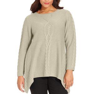 Style & Co Warm Vanilla Handkerchief Hem Sweater